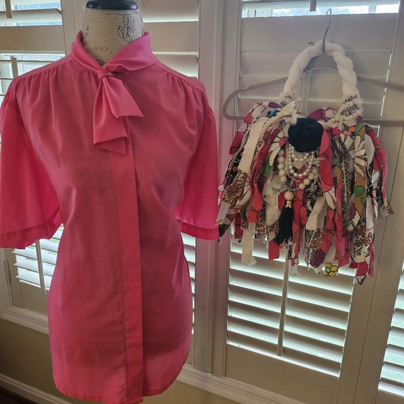 Vintage Scarf style high neck Handmade Vintage Fabric Scrap Hippie Boho Handbag - Picture 10 of 12